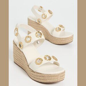 Larroude Milan Espadrille In Ivory Kidskin Leather